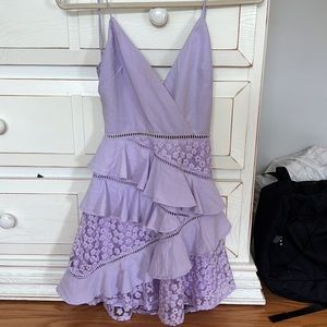 Hello Molly Saints Secrets Lavender Floral Mini Dress Size US SMALL